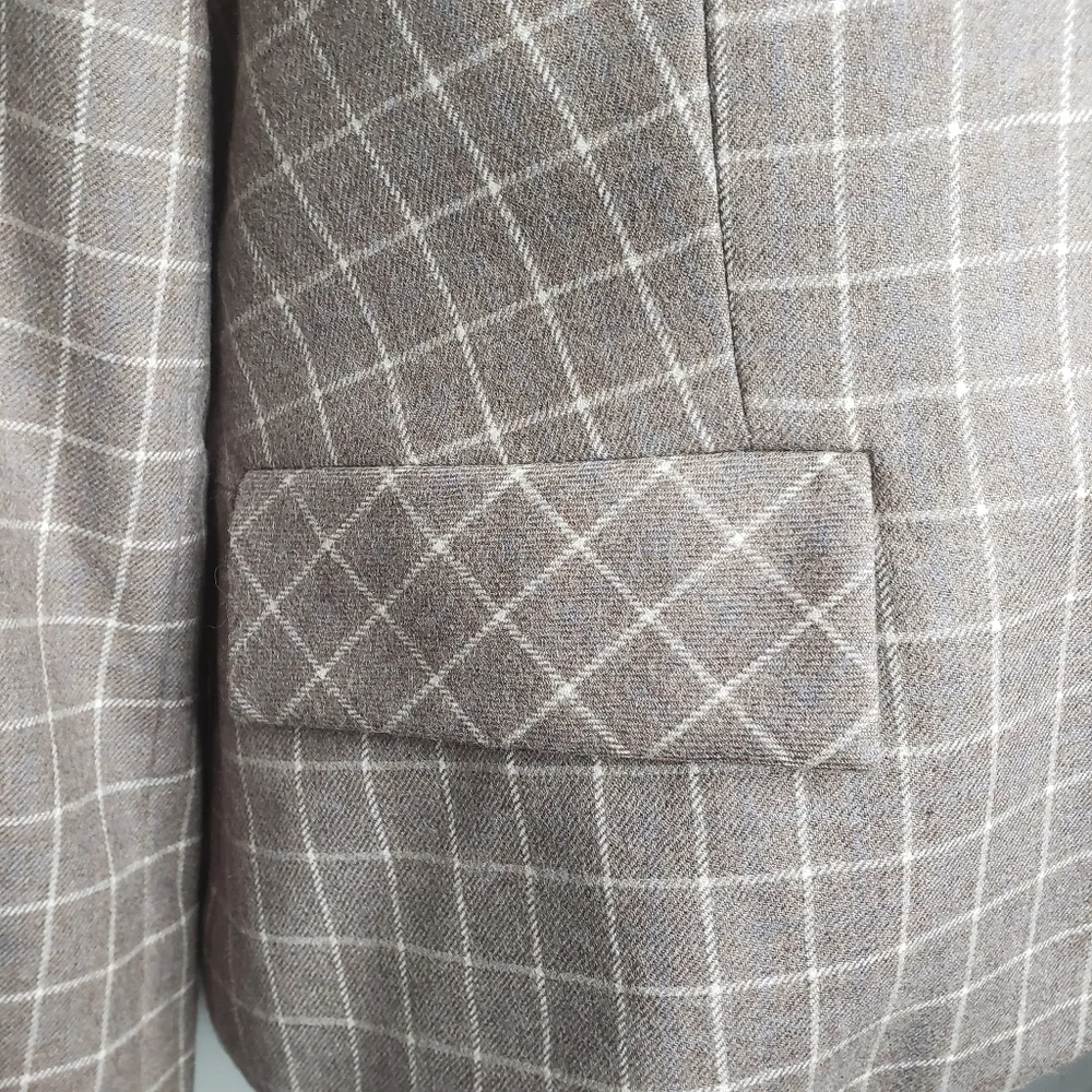 Pendleton Plaid brown blazer jacket SZ 10 P - Picture 11 of 13